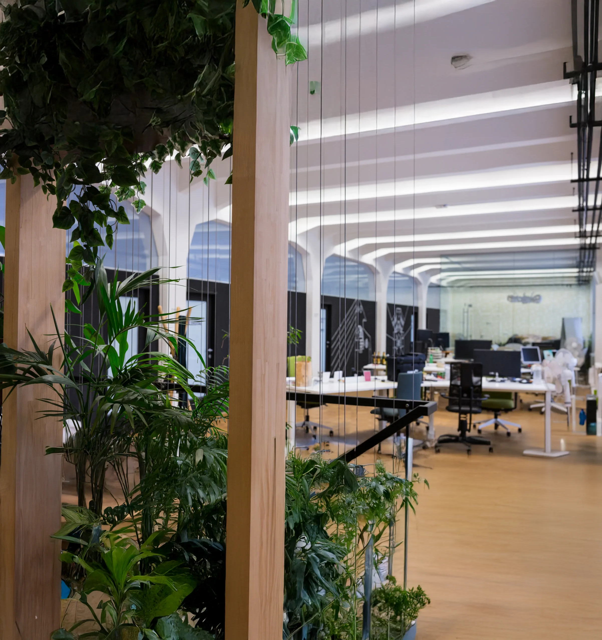 Ufficio moderno con arredo e piante - Soluzioni per l'ufficio di GRSG Office
